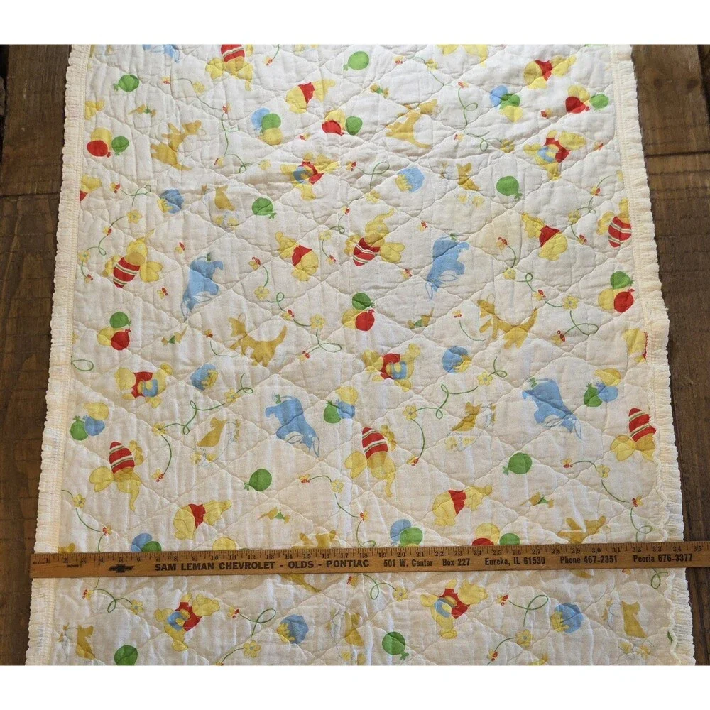 Vintage Winnie The Pooh Bed Crib Blanket